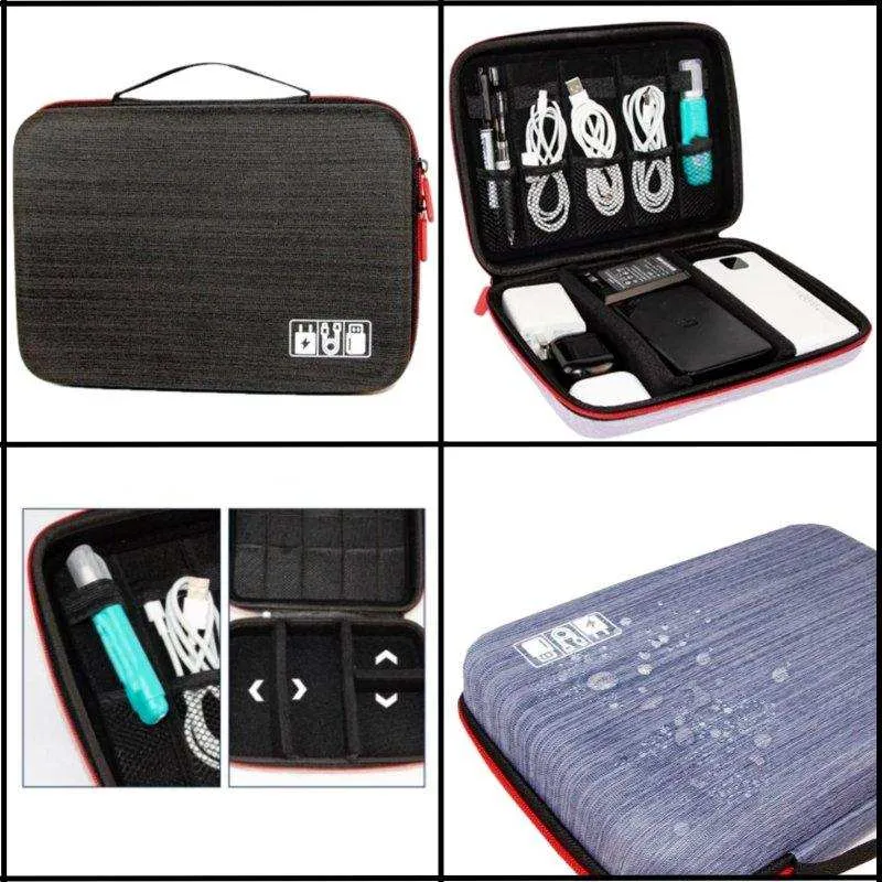 TUTT Travel & Charging Kit | 10000mah Power Bank | Universal Travel Adapter 3 Global Plugs | Wireless Charging | 65 & 30W Charger 3 in 1 Cable | Waterproof Hard Shell Bag EU,UK,AUS