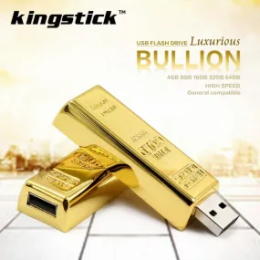 Waterproof 4gb 8GB Bullion/Gold bar 16GB 32GB 64GB Flash drive
