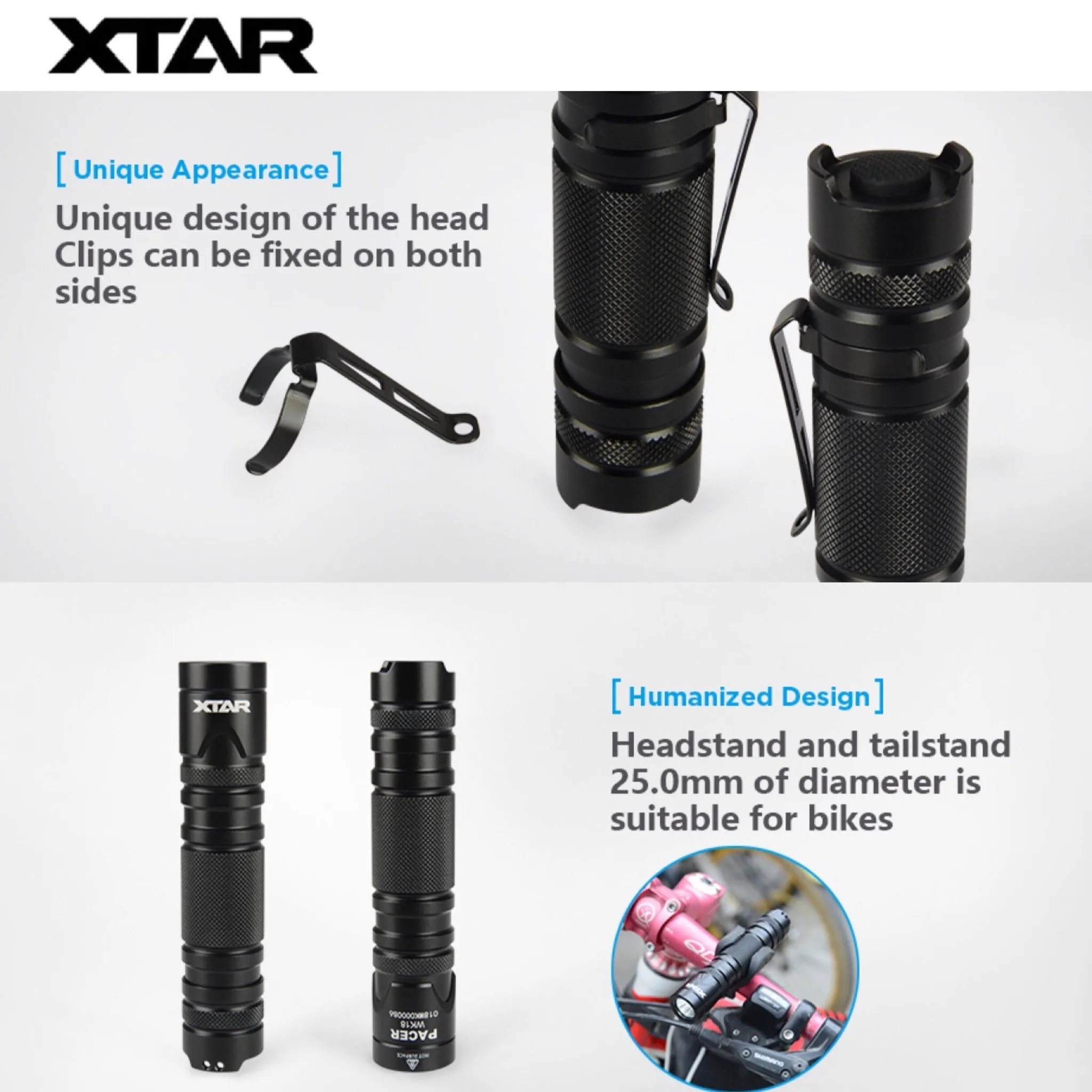 XTAR PACER WK18 1000LMS 150M EDC Flashlight